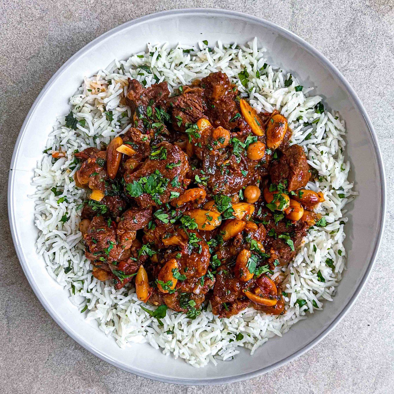 Lamb Tagine with Almonds and Prunes