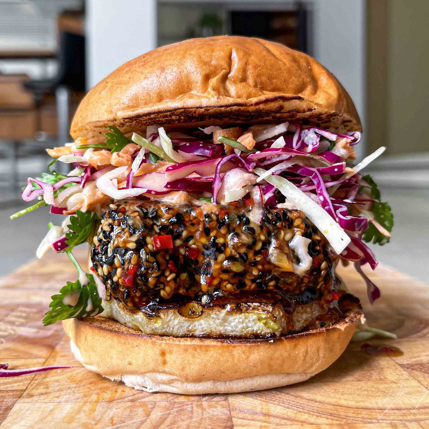 Spicy Teriyaki Tofu Burger - Zena&amp;#39;s Kitchen