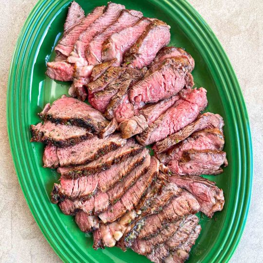 herby confit garlic butter steak