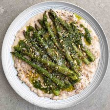 Zingy Roasted Asparagus with Creamy Parmesan Beans-image