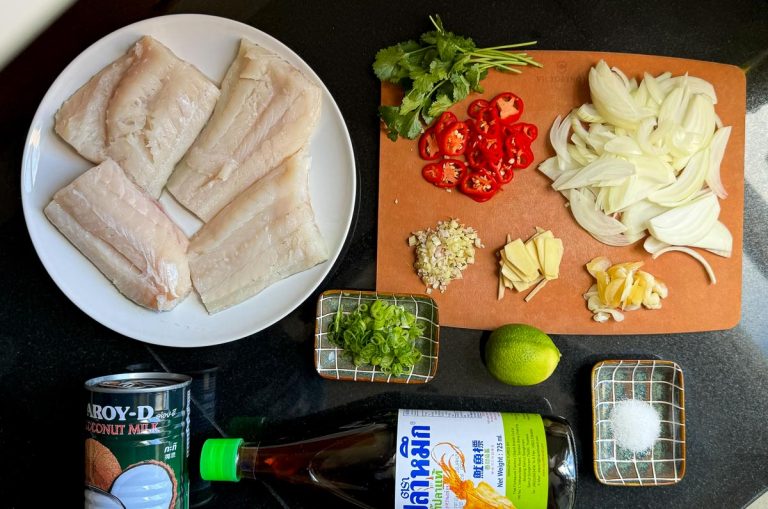 Coconut Milk Poached Fish