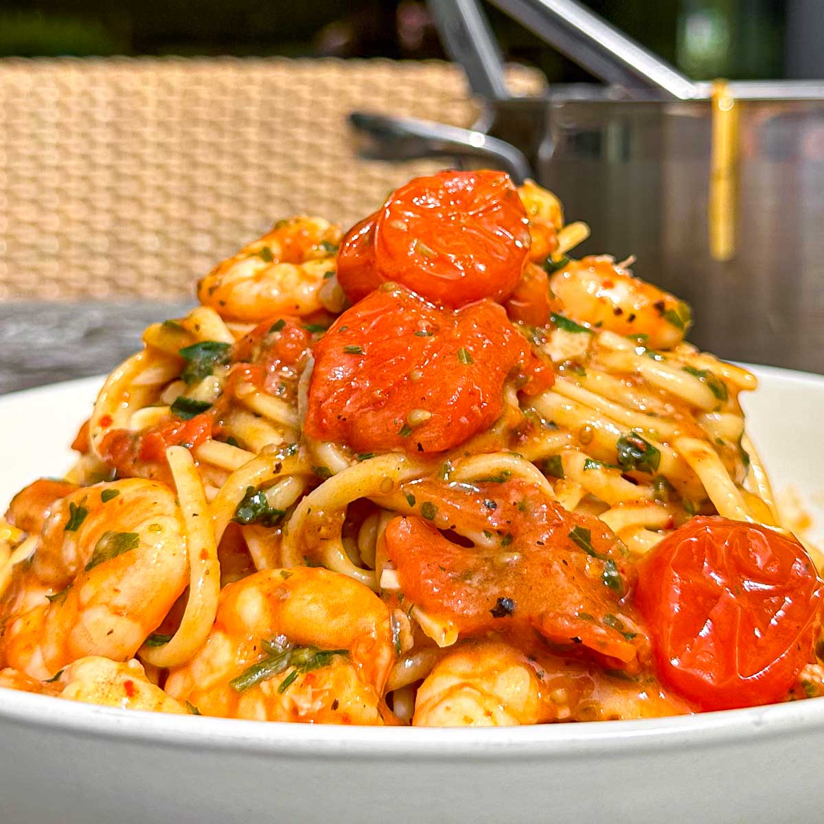 Spicy Tomato and Prawn Pasta