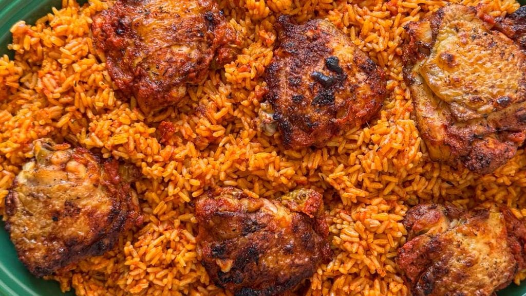 one pot jollof rice and chicken
