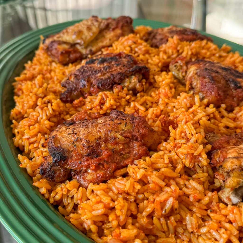 one pot jollof rice and chicken