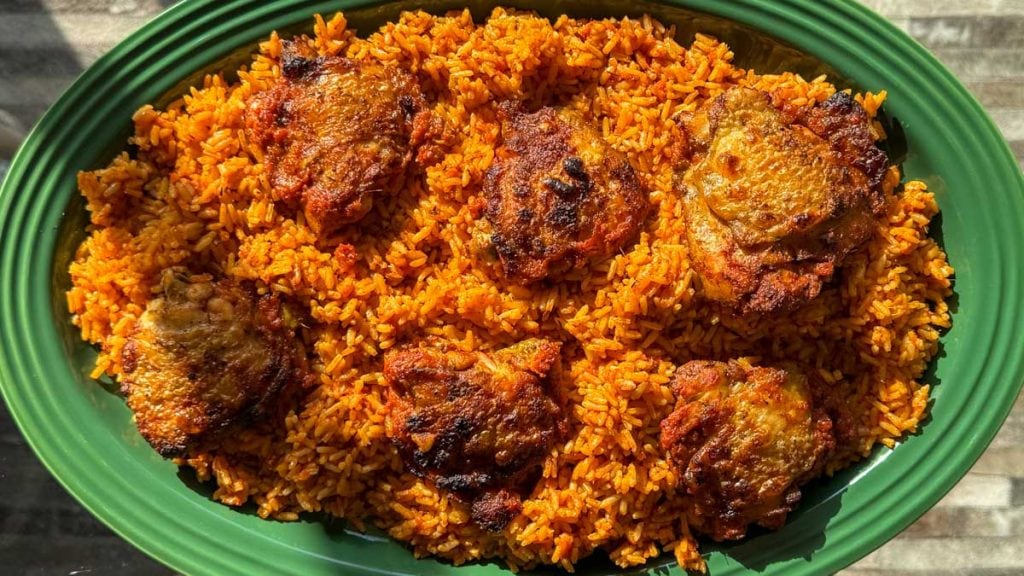 one pot jollof rice and chicken