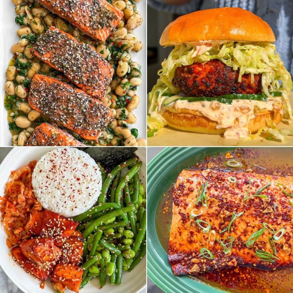 A collage of other salmon recipes on my blog