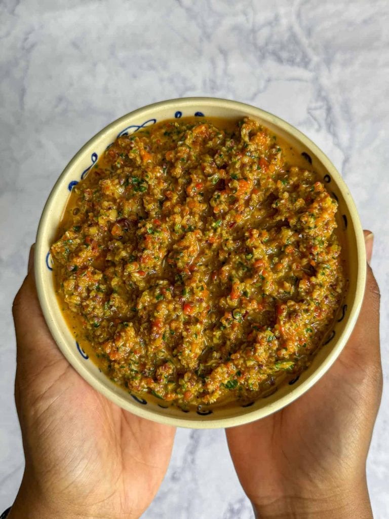 Homemade olive salad