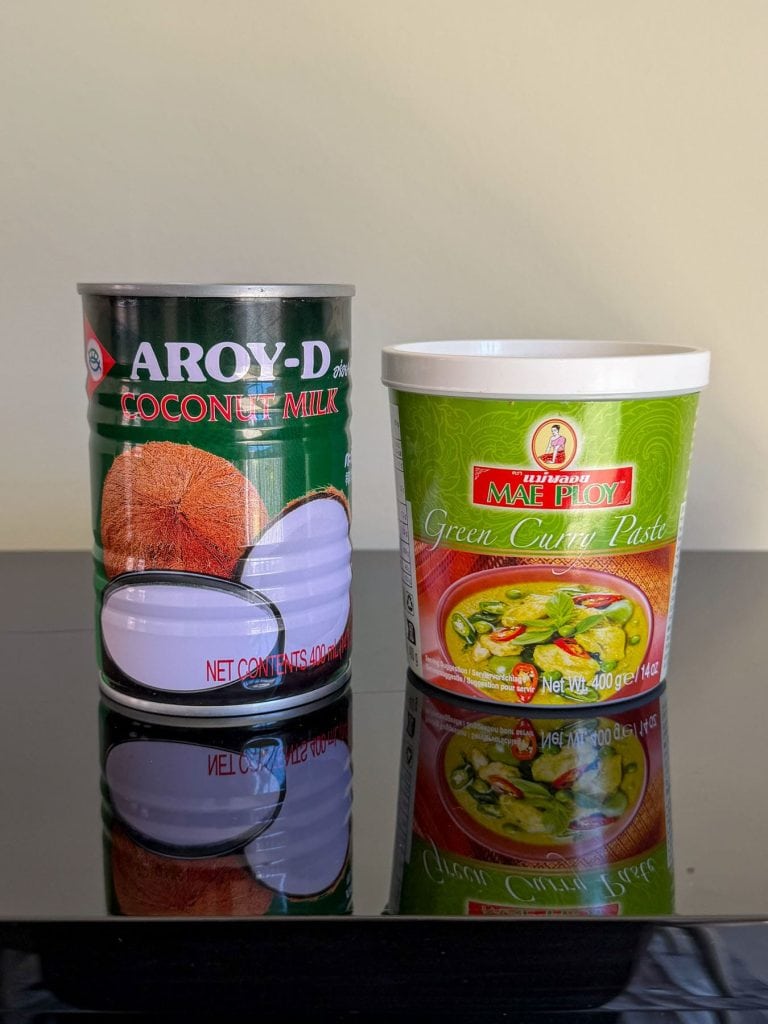 My favourite coconut milk and Thai green curry paste